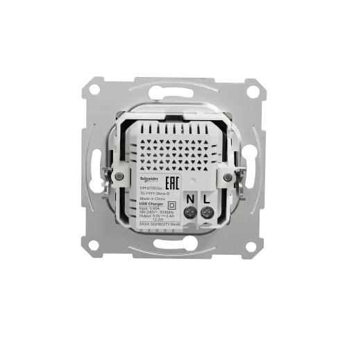 USB розетка тип А+С, алюминий, EPH2700361 Schneider Electric Asfora