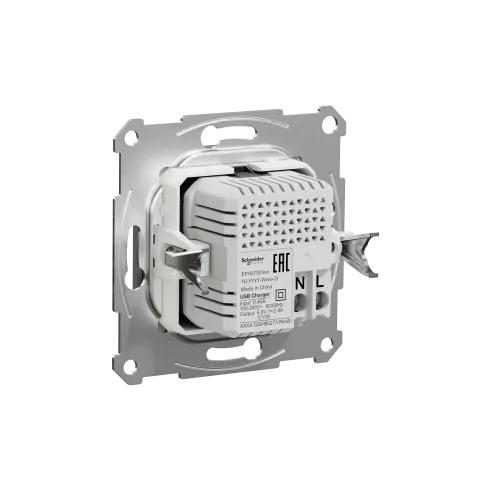 USB розетка тип А+С, алюминий, EPH2700361 Schneider Electric Asfora
