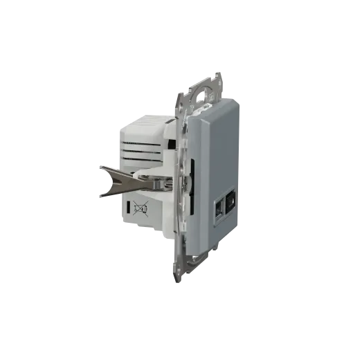 USB розетка тип А+С, сталь, EPH2700362 Schneider Electric Asfora