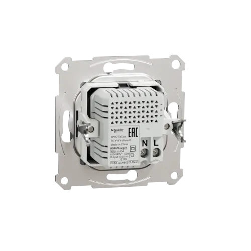 USB розетка тип А+С, сталь, EPH2700362 Schneider Electric Asfora