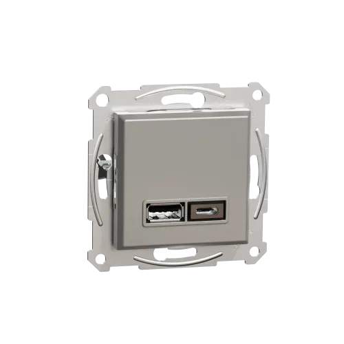 USB розетка тип А+С, бронза, EPH2700369 Schneider Electric Asfora