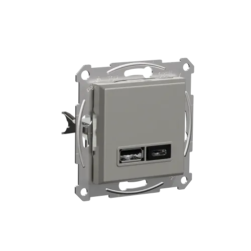USB розетка тип А+С, бронза, EPH2700369 Schneider Electric Asfora