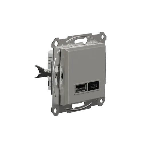 USB розетка тип А+С, бронза, EPH2700369 Schneider Electric Asfora