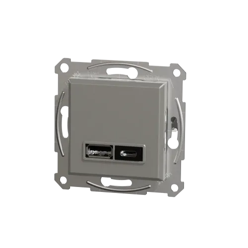 USB розетка тип А+С, бронза, EPH2700369 Schneider Electric Asfora