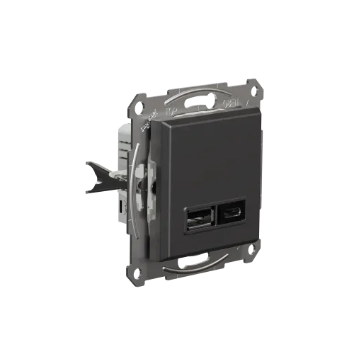 USB розетка тип А+С, антрацит, EPH2700371 Schneider Electric Asfora