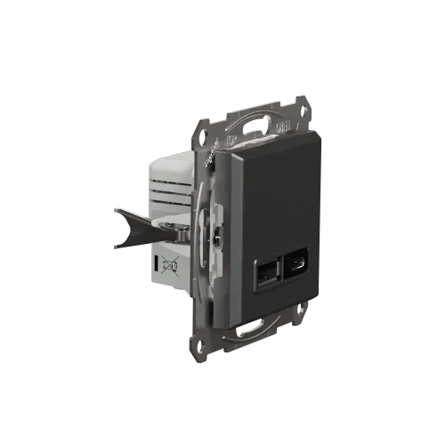 USB розетка тип А+С, антрацит, EPH2700371 Schneider Electric Asfora