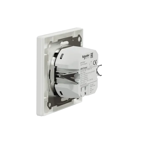 USB розетка тип А+С 3А 45Вт, белый, EPH2700421 Schneider Electric Asfora