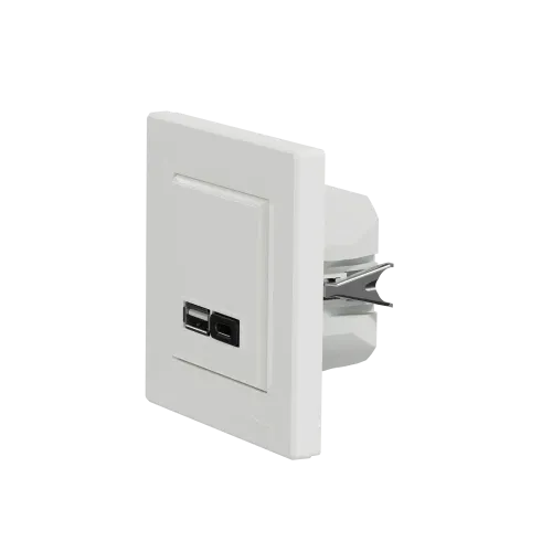 USB розетка тип А+С 3А 45Вт, белый, EPH2700421 Schneider Electric Asfora