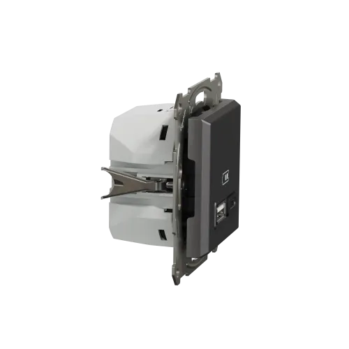 USB розетка тип А+С 3А 45Вт, антрацит, EPH2700471 Schneider Electric Asfora
