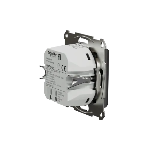 USB розетка тип А+С 3А 45Вт, антрацит, EPH2700471 Schneider Electric Asfora
