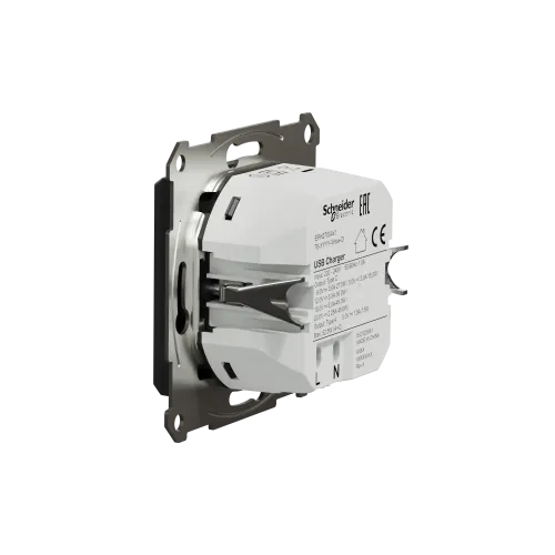 USB розетка тип А+С 3А 45Вт, антрацит, EPH2700471 Schneider Electric Asfora