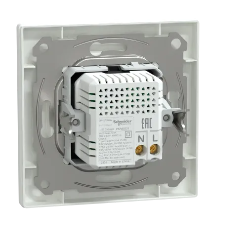 USB розетка тип А+С, 21 Вт, белый, EPH2700521 Schneider Electric Asfora