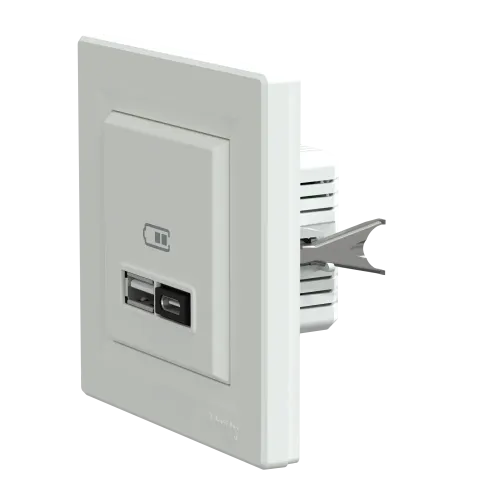USB розетка тип А+С, 21 Вт, белый, EPH2700521 Schneider Electric Asfora