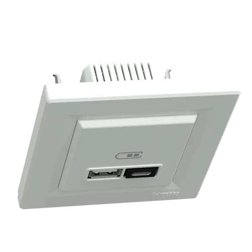 USB розетка тип А+С, 21 Вт, белый, EPH2700521 Schneider Electric Asfora