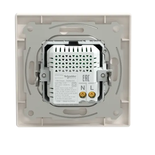 USB розетка тип А+С, 21 Вт, кремовий, EPH2700523 Schneider Electric Asfora