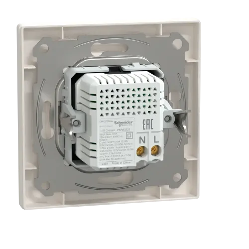 USB розетка тип А+С, 21 Вт, кремовий, EPH2700523 Schneider Electric Asfora