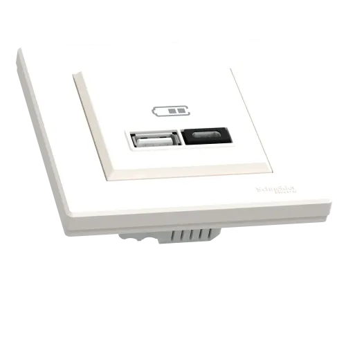 USB розетка тип А+С, 21 Вт, кремовий, EPH2700523 Schneider Electric Asfora