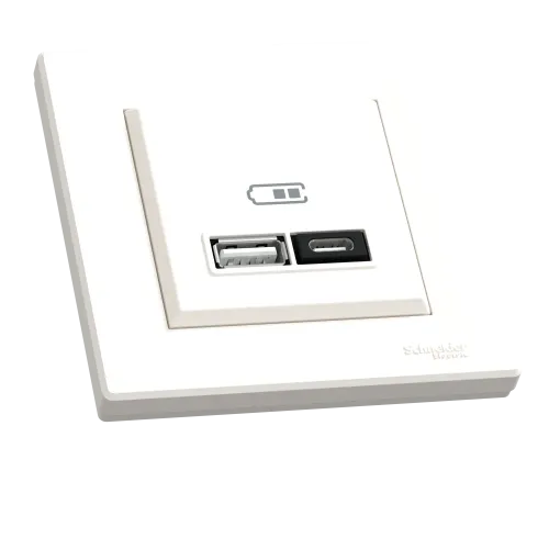 USB розетка тип А+С, 21 Вт, кремовий, EPH2700523 Schneider Electric Asfora
