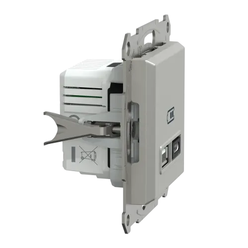 USB розетка тип А+С, 21 Вт, алюминий, EPH2700561 Schneider Electric Asfora