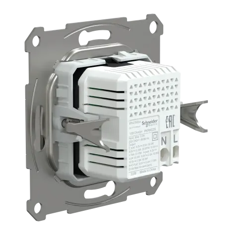 USB розетка тип А+С, 21 Вт, алюминий, EPH2700561 Schneider Electric Asfora