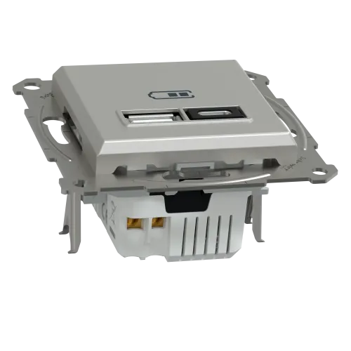 USB розетка тип А+С, 21 Вт, алюминий, EPH2700561 Schneider Electric Asfora