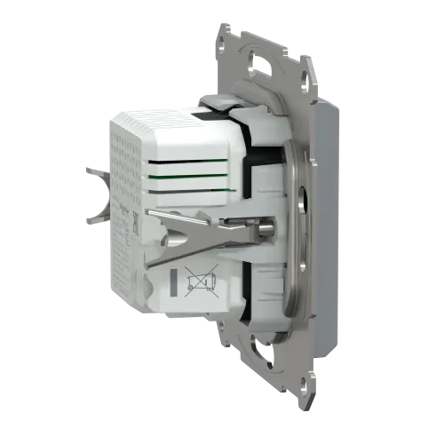 USB розетка тип А+С, 21 Вт, сталь, EPH2700562 Schneider Electric Asfora