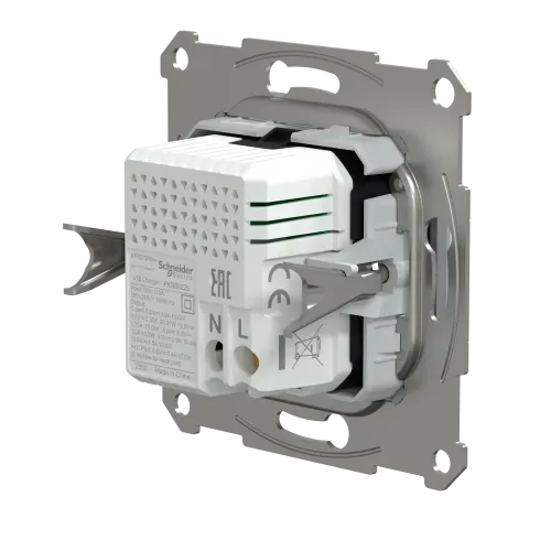 USB розетка тип А+С, 21 Вт, сталь, EPH2700562 Schneider Electric Asfora