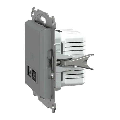 USB розетка тип А+С, 21 Вт, сталь, EPH2700562 Schneider Electric Asfora