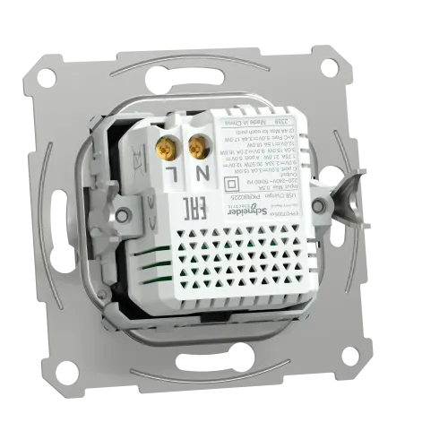USB розетка тип А+С, 21 Вт, сталь, EPH2700562 Schneider Electric Asfora