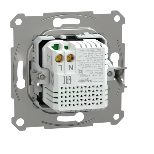 USB розетка тип А+С, 21 Вт, сталь, EPH2700562 Schneider Electric Asfora