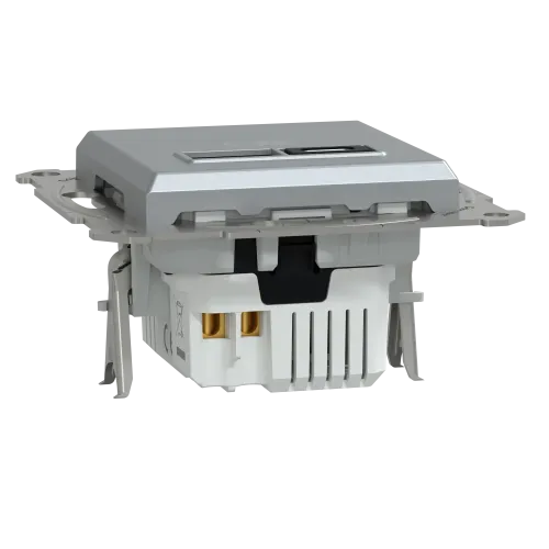 USB розетка тип А+С, 21 Вт, сталь, EPH2700562 Schneider Electric Asfora