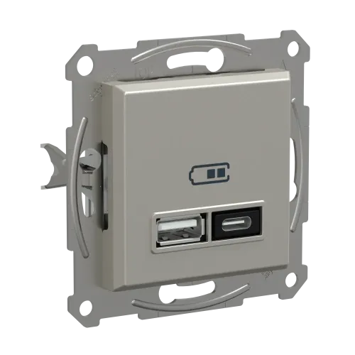 USB розетка тип А+С, 21 Вт, бронза, EPH2700569 Schneider Electric Asfora