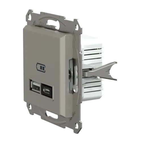 USB розетка тип А+С, 21 Вт, бронза, EPH2700569 Schneider Electric Asfora