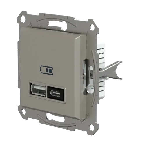 USB розетка тип А+С, 21 Вт, бронза, EPH2700569 Schneider Electric Asfora