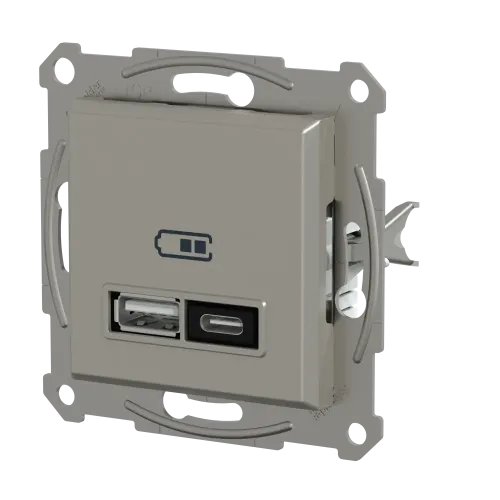 USB розетка тип А+С, 21 Вт, бронза, EPH2700569 Schneider Electric Asfora