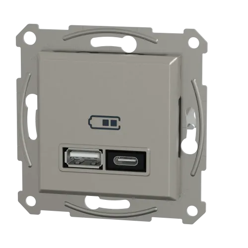 USB розетка тип А+С, 21 Вт, бронза, EPH2700569 Schneider Electric Asfora
