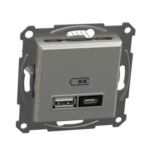 USB розетка тип А+С, 21 Вт, бронза, EPH2700569 Schneider Electric Asfora