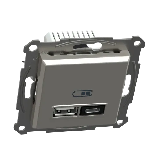 USB розетка тип А+С, 21 Вт, бронза, EPH2700569 Schneider Electric Asfora