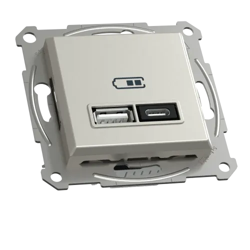 USB розетка тип А+С, 21 Вт, бронза, EPH2700569 Schneider Electric Asfora