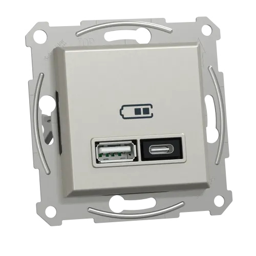 USB розетка тип А+С, 21 Вт, бронза, EPH2700569 Schneider Electric Asfora