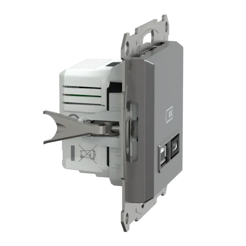 USB розетка тип А+С, 21 Вт, антрацит, EPH2700571 Schneider Electric Asfora
