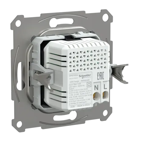USB розетка тип А+С, 21 Вт, антрацит, EPH2700571 Schneider Electric Asfora