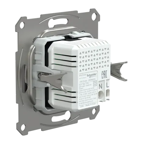 USB розетка тип А+С, 21 Вт, антрацит, EPH2700571 Schneider Electric Asfora