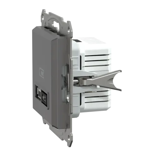 USB розетка тип А+С, 21 Вт, антрацит, EPH2700571 Schneider Electric Asfora