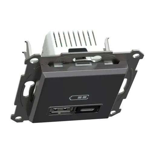 USB розетка тип А+С, 21 Вт, антрацит, EPH2700571 Schneider Electric Asfora