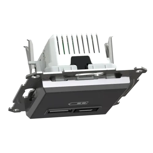 USB розетка тип А+С, 21 Вт, антрацит, EPH2700571 Schneider Electric Asfora