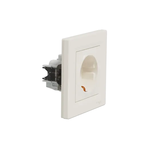 Розетка с заземлением, кремовый, EPH2900123 Schneider Asfora