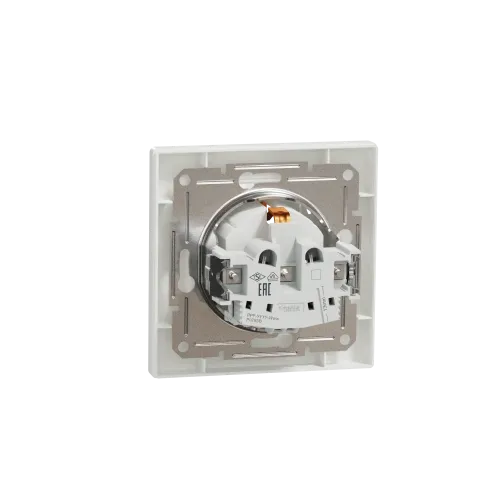 Розетка с заземлением и крышкой, белый, EPH3100121 Schneider Asfora