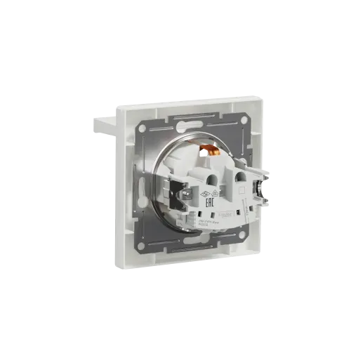 Розетка с заземлением и крышкой, белый, EPH3100121 Schneider Asfora