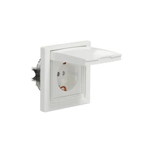 Розетка вологозахищена IP44 із заземленням, білий, EPH3100321 Schneider Asfora